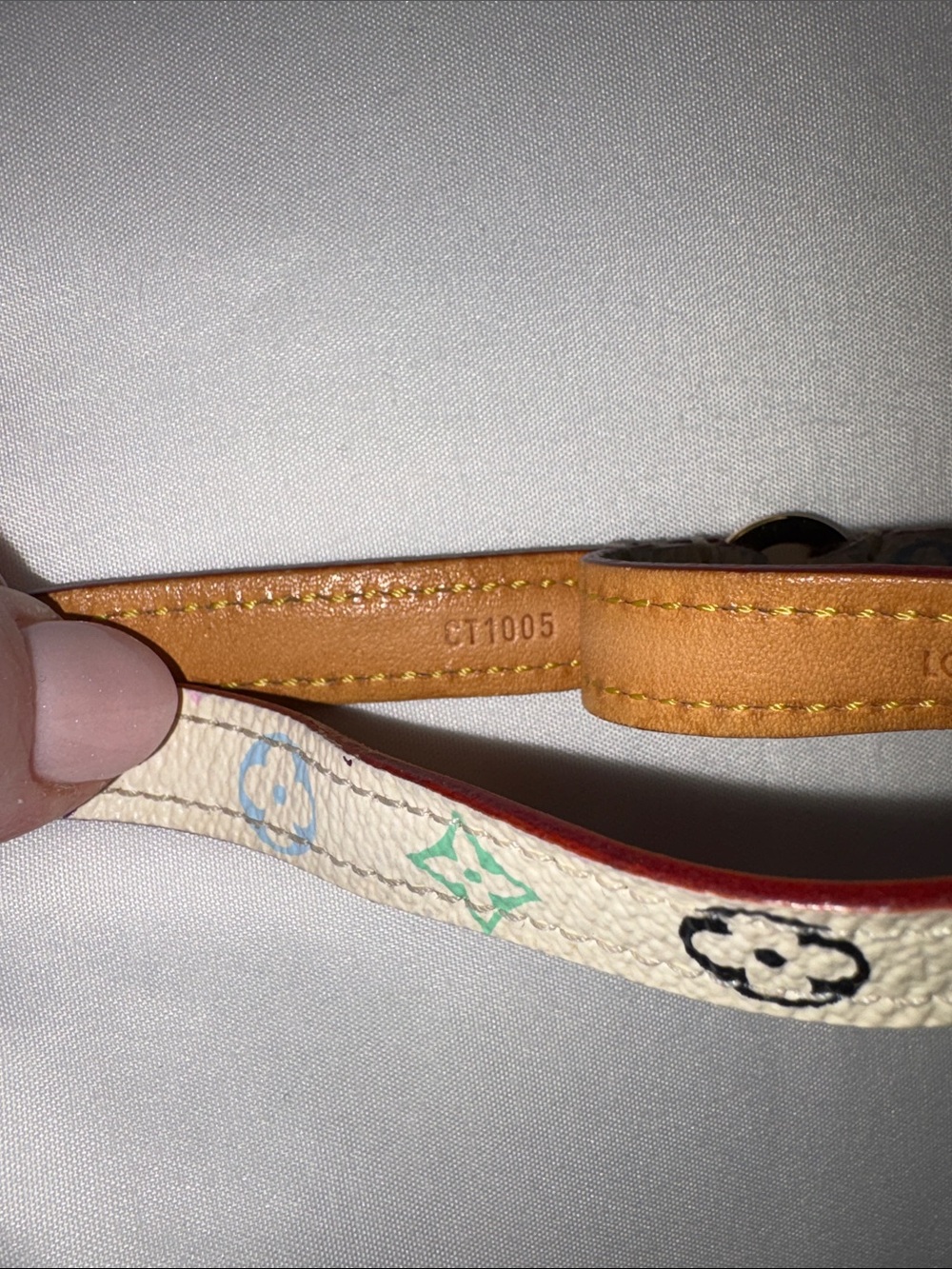 Louis Vuitton Murakami Multicolor White Phone Strap Dragonne CT1005 - Picture 7 of 11